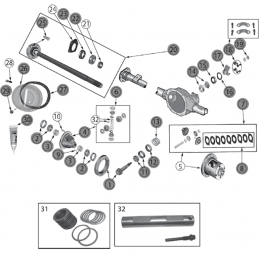 ASSALE POSTERIORE DANA35 JEEP CHEROKEE KJ